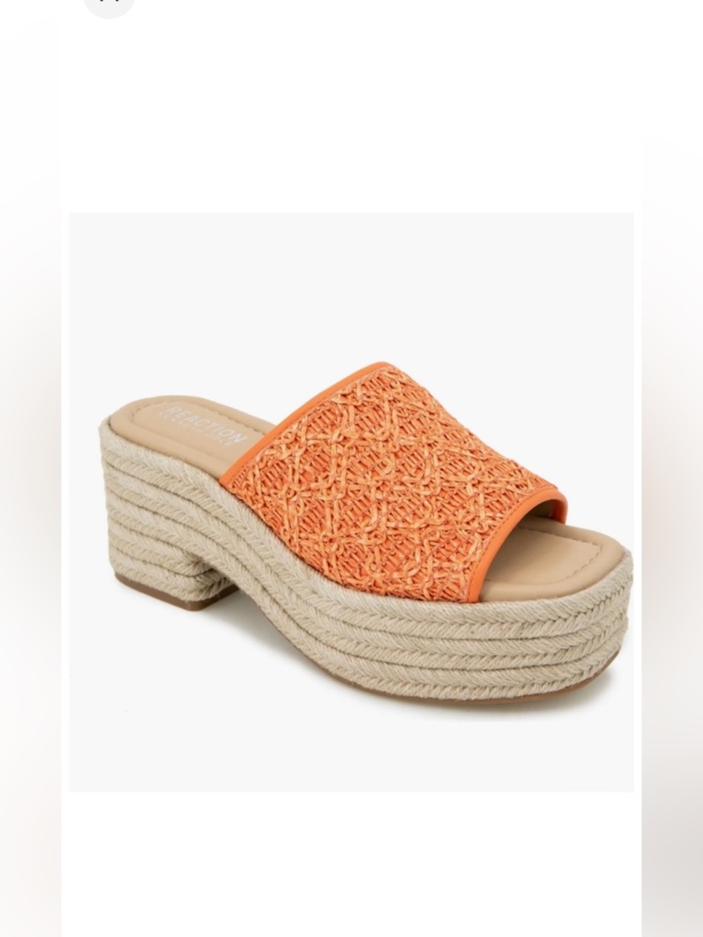 NEW Kenneth Cole Elisa Orange Woven Platform Sandals Size: 11